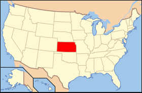 Map of the U.S. with Kansas highlighted