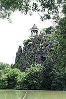 The temple on the summit of the Belvedere island.