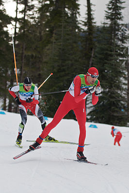 Magnus Moan gevolgd door Felix Gottwald op de OS van 2010