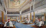 Aquitania's First Class Dining Room.