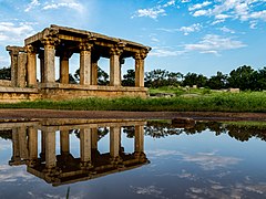 Le Pan Supari Bazaar à Hampi, ancienne place marchande.