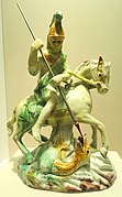 San Jorge en una porcelana inglesa del siglo XVIII.