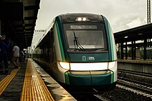 Tren Maya arriving at Mérida Teya station.