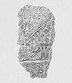 Stone rubbing of anthropomorphic stele no 18, Sion, Petit-Chasseur necropolis, Neolithic