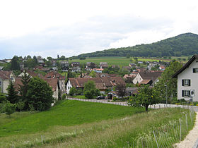 Ansicht von Erlinsbach AG (vorne) und Erlinsbach SO (hinten)