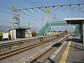 View of the platforms and tracks.