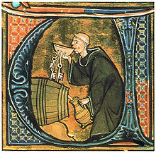 A cellarer testing his wine