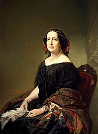 Gertrudis Gómez de Avellaneda, 1857, retratada por Federico de Madrazo.