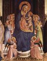 Vergine con un'aureola pseudo-araba, del Beato Angelico (1428-1430).