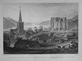 Views of the Rhine von William Tombleson (etwa 1840), Ruine der Wernerkapelle zu Bacharach