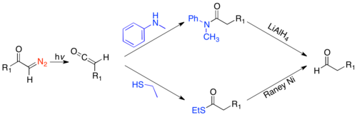 Reductive methods to make homologated aldehydes.