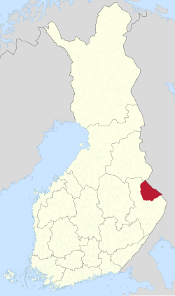 Location of Lieksa in Finland