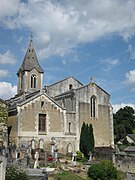 Chevet de l'église (vue du cimetière).