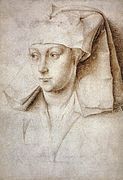 Rogier van der Weyden, crtež dame iz oko 1440.