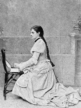 As Marguerite in Gounod's Faust for the gala 1,000th performance at the Paris Opera on 14 December 1894