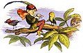 Poor little birdie teased, illustrated by Doyle, engraved and coloured by Edmund Evans