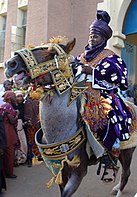 Cavalier au festival de Kano Durbar