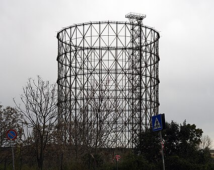 Il Gazometro di Roma, invigd år 1937.