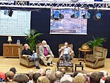 Pigliucci, Dennett en Krauss in 2013.