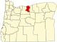 State map highlighting Sherman County