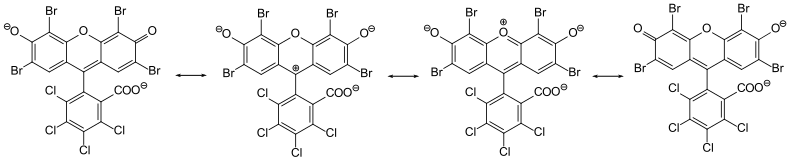 Mesomerie des Phloxin-Dianions