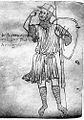Schets door Villard de Honnecourt (ca. 1230), mogelijk een zelfportret