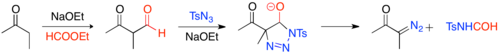 Formylative diazo-transfer