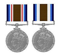 The Ceylon Police Medals for Gallantry (left) and Meritorious Service (right) featuring King George VI