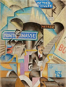 Station de métro Montparnasse, 1914, Paris, musée d'Art moderne de Paris.