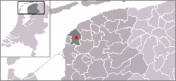 Location in Franekeradeel in Friesland in the Netherlands