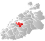 Vestnes markert med rødt på fylkeskartet
