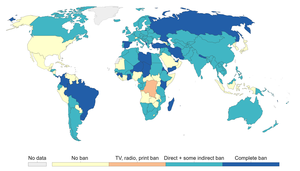 Types of bans on tobacco advertising, 2014[285]