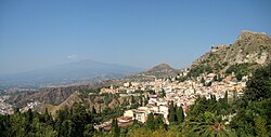 Taormina'nın panoramik görünümü