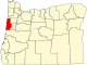 State map highlighting Lincoln County