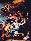 Sebastiano Ricci, Allegoria della Francia nella veste di Minerva che calpesta l'ignoranza e incorona la virtù, 1717-18