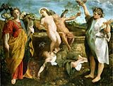 Annibale Carracci, Allegoria della verità e del tempo (1584-5), dipinto storico-allegorico