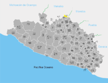 Locator maps of municipalities of Guerrero