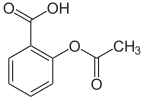 Strukturformel von Acetylsalicylsäure