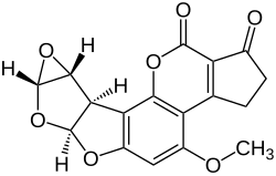 Strukturformel von Aflatoxin-B1-8,9-epoxid