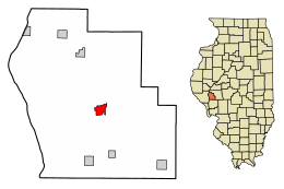 Location of Winchester in Scott County, Illinois.