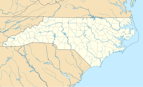 Mapa konturowa Karoliny Północnej