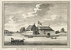 Tekening van Fort Nassau aan de Berbice