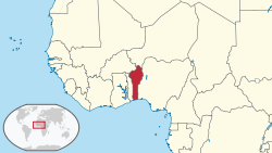 Mapa ya Benin