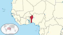 Location of Benin Xalq Respublikasi