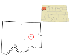 Location of Ray, North Dakota