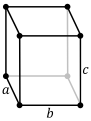 Cella unitaria del reticolo ortorombico semplice