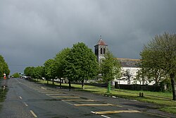 R390 road through the village