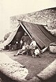 Homeless survivors of the earthquake of Messina, in 1908, under a tent