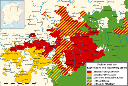 Saksen na de capitulatie van Wittenberg