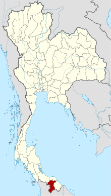 Wilayah Yala di dalam peta Thailand